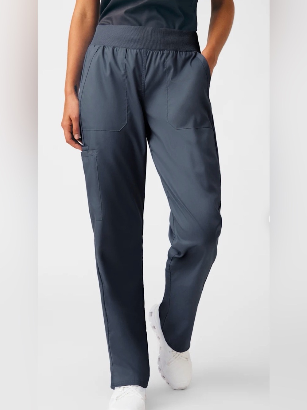 NWT Landau ProFlex 5-Pocket Elastic Waist Cargo Scrub Pants Women S Graphite Reg